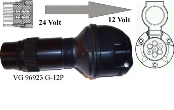 Günstig Spannungsreduzierer für Nato Fahrzeuge 24 Volt - 12 Volt